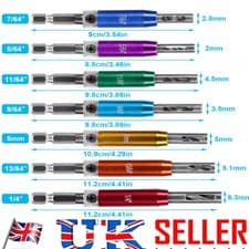 Image of UK 7XHex Self Centering Hinge Drill Bit Set Hardware Pilot Hole Door Window Tool