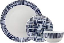 Image of 12-Piece Dinner Set Round Crockery Porcelain Stoneware Plates Bowl Service for 4