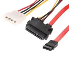 Image of SATA Hard Drive Data Cable Power Cable 2 in 1, 7Pin+15Pin to L4P & 7Pin 70CM