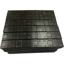 Image of Black Coated Adhesive Wheel Weights 100 x 60g Strips