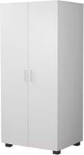 Image of Kids 3-Piece Bedroom Set with Wardrobe, Chest & Bedside Table, White