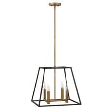 Image of 4 Bulb Ceiling Pendant Light Fitting Bronze LED E14 60W Bulb