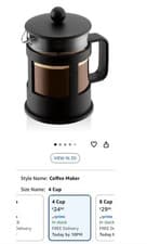 Image of Bodum Kenya French Press Coffee Maker 4-Cup, 0.5 Liter