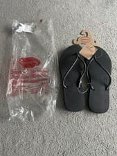Image of Havaianas Slim Tube Flip-Flops, UK Size 6/7 (Havaianas Size 39-40), Black, New