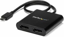 Image of StarTech.com USB-C to Dual DisplayPort 1.2 Adapter, USB Type-C Multi-Monitor MST
