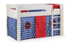 Image of White / Blue / Red Mid Sleeper 3ft Mid Sleeper Bed PACE