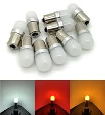 Image of 12v 24v 382 BA15S R5W 245 207 LED Bulbs Opaque frosted lens ba15s marker lights