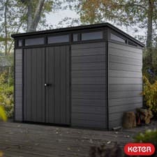 Image of Keter Cortina LARGE Outdoor Garden Patio Home DURABLE 9 x 7ft Storage Shed Grey