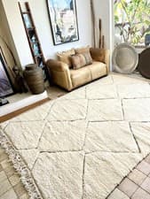 Image of Beni Ouarain berber, moroccan wool rug - 290x198 cm