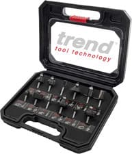 Image of 12 Piece Router Cutter Starter Set, 1/4 Inch Shank, Tungsten Carbide Tipped, Sto