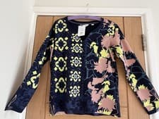 Image of New White Stuff Navy Floral Top t shirt Size Uk 10