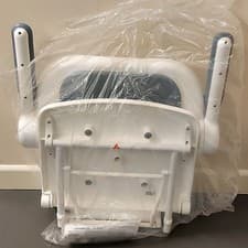 Image of AKW 2000 Series Fold-Up Shower Seat, Adjustable Wall Mounted, Padded Grey