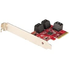 Image of StarTech SATA PCIe Card - 6 Port PCIe SATA Expansion Card - 6Gbps - Low/Full ...