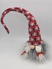 Image of Heaven Sends Large Grey Bearded Gonk In Red Snowflake Hat 59cm BNWT Christmas 