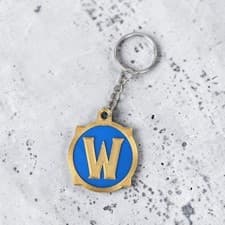 Image of World Of Warcraft (WOW) Logo Keychain Keyring