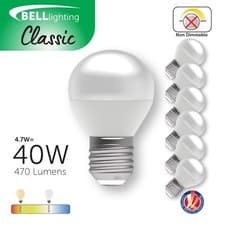 Image of BELL E27 LED SMD Round Golf Ball Bulbs Warm & Natural White 4.7W ES Edison Screw