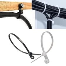 Image of 100x Nylon Zip Ties with Screw Hole for Daily Fastening Indoor Outdoor Use