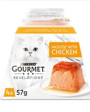Image of Purina Gourmet Revelation Mousse with Chicken Cat Food 24 x 57G
