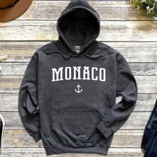 Image of Monaco Hoodie | Monaco Pullover Hoodie | Monte Carlo, Le Rocher, French Riviera