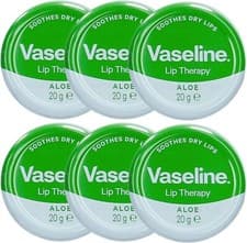 Image of 6 X Vaseline Lip Therapy Aloe Tin 20g (Pack Of 6)