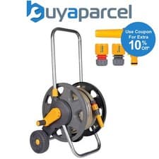 Image of Hozelock 45m Free Standing Garden Hose Cart 20m Hose Pipe Connectors 2489