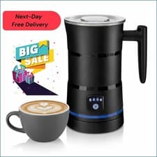 Image of Electric Milk Frother 4 in 1 Automatic Frother Milk Steamer Latte Coffee Foam