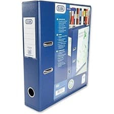 Image of Elba Vision 70mm Lever Arch File A4 Blue PVC Cover 100082303 Pack of 4 Free Deli