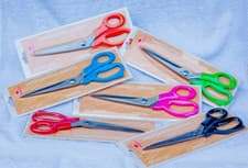 Image of 2 x STAINLESS STEEL TAILORING SCISSORS DRESSMAKING FABRIC SHEARS -250mm