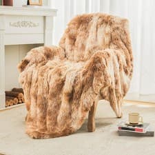 Image of EMME Faux Fur Blanket,Fluffy Bed Throw Blanket,150x200cm,Super Soft, Thick and E
