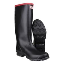 Image of Hunter Argyll Full Knee Wellington Black Recycled Polyester Lining, Field Cale