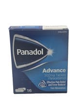 Image of PANADOL ADVANCE 500MG PARACETAMOL 16 PAIN RELIEF TABLETS