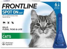 Image of FRONTLINE Spot on Flea & Tick Treatment for Cats - 6 Pipettes