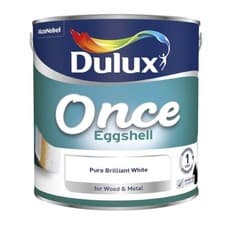 Image of DULUX ONCE EGGSHELL BRILLIANT WHITE 2.5L