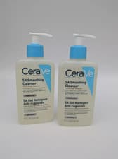Image of 2x CeraVe Daily SA Smoothing Cleanser Dry To Very Dry Skin 236ml (Toal 472ml) UK