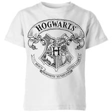 Image of Harry Potter Hogwarts Crest Kids T-Shirt | Official Licensed | White