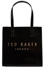 Image of Ted Baker Womens Crinion Crinkle Small Icon Tote Bag - Black