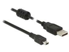 Image of DeLOCK Cable USB 2.0 Type A Male to USB 2.0 Mini-B Male 1.5 m Black