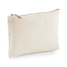 Image of Canvas Accessory Pouch Westford Mill Reusable Cotton Zipped Bag Carrier Sack