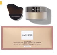 Image of LAURA MERCIER Make it Glow Setting Powder Translucent Full Size+Brush Set New