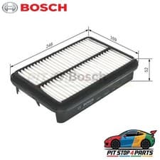 Image of Bosch 1457433952 Air Filter 249 mm Fits Toyota Hilux 1989-1997 1607673380