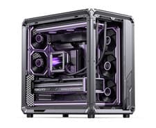 Image of Jonsbo X400 PRO Gray ATX computer case supporting back-plug