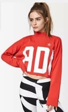 Image of Adidas Originals Bold Women's Sweatshirt Crop Top Long Sleeve T Shirt