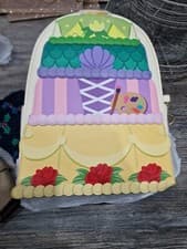Image of Disney Loungefly Princess Cake Backpack And Matching Purse.