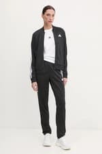 Image of Adidas 3-Stripes Women's Tracksuit - Black, Burgundy