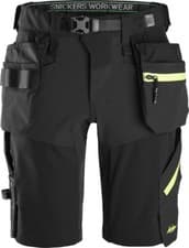 Image of Snickers kurze Arbeitshose FlexiWork Softshell Stretch Shorts mit Holstertaschen