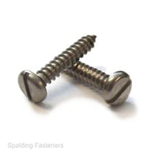 Image of SLOTTED PAN HEAD SELF TAPPING SCREWS A2 STAINLESS STEEL #4, 6, 8,10,12,14