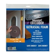 Image of Draught Excluder Foam Ultra Seal Self Adhesive Doors Windows White Brown 5m 15m