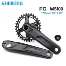 Image of Shimano Deore FC-M5100 Deore chainset, 10/11-speed, 52 mm chainline, 32T, 175 mm