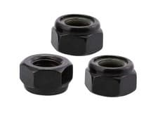 Image of Black Steel Nylon Insert Lock Nuts Hex Nylock Nut M2 M3 M4 M5 M6 M8 M10 M12