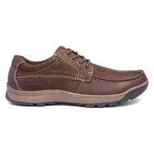 Image of Hush Puppies Mens Shoes Brown Adults Lace Up Leather Lightweight SIZE